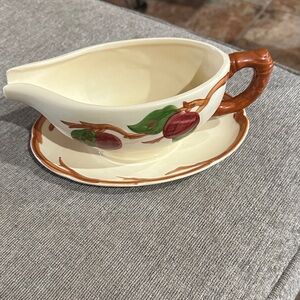 Vintage Franciscan Apple Gravy Boat w/ Underplate | Made in USA